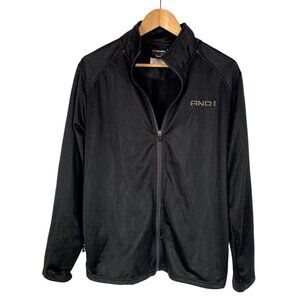 Vintage And1 Basketball‎ Black Windbreaker Size Medium
